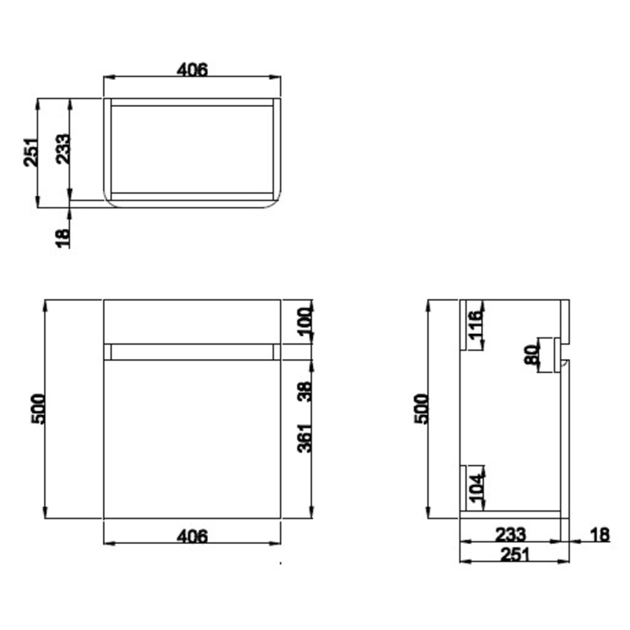 410mm Black Wall Hung Cloakroom Vanity Unit with Basin - Pendle