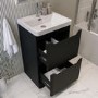 500mm Black Freestanding Vanity Unit with Basin - Pendle