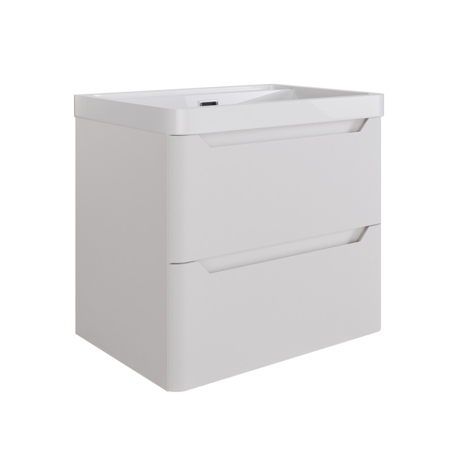 500mm Beige Wall Hung Vanity Unit with Basin - Pendle