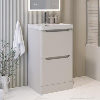 500mm Beige Freestanding Vanity Unit with Basin - Pendle