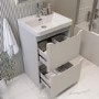 500mm Beige Freestanding Vanity Unit with Basin - Pendle