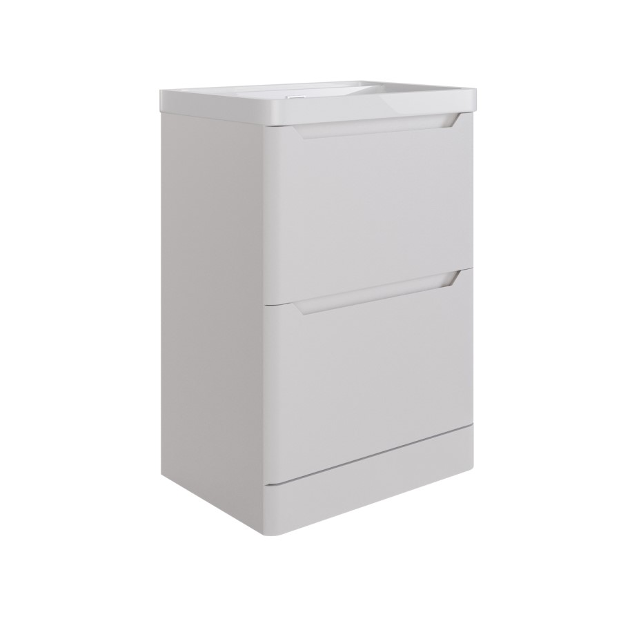 500mm Beige Freestanding Vanity Unit with Basin - Pendle