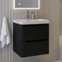 500mm Black Wall Hung Vanity Unit with Basin - Pendle
