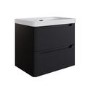 500mm Black Wall Hung Vanity Unit with Basin - Pendle