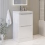 500mm White Freestanding Vanity Unit with Basin - Pendle