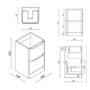 500mm White Freestanding Vanity Unit with Basin - Pendle