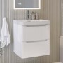 500mm White Wall Hung Vanity Unit with Basin - Pendle