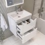 500mm White Wall Hung Vanity Unit with Basin - Pendle