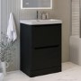 600mm Black Freestanding Vanity Unit with Basin - Pendle