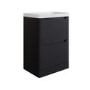 600mm Black Freestanding Vanity Unit with Basin - Pendle