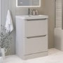 600mm Beige Freestanding Vanity Unit with Basin - Pendle