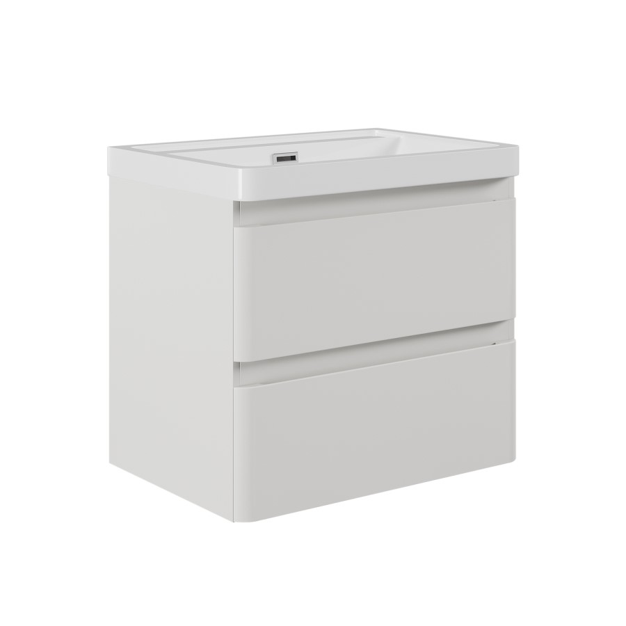 600mm Beige Wall Hung Vanity Unit with Basin - Pendle