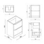 600mm White Freestanding Vanity Unit with Basin - Pendle
