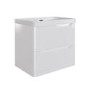 600mm White Wall Hung Vanity Unit with Basin - Pendle