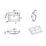 600mm Black Freestanding Vanity Unit with Basin - Pendle