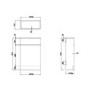 1100mm Black Toilet and Sink Unit with Square Toilet - Pendle