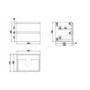600mm Black Wall Hung Vanity Unit with Basin - Pendle