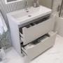 800mm Beige Freestanding Vanity Unit with Basin - Pendle