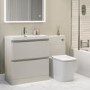 1300mm Beige Toilet and Sink Unit with Square Toilet - Pendle