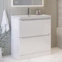 800mm White Freestanding Vanity Unit with Basin - Pendle