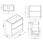 800mm White Freestanding Vanity Unit with Basin - Pendle