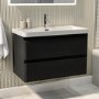 800mm Black Wall Hung Vanity Unit with Basin – Pendle