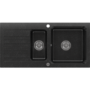 1.5 Bowl Black Inset Granite Composite Kitchen Sink with Reversible Drainer - Enza Phoebe