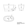 Modern 1300mm Freestanding Bath Suite with Toilet &amp; Basin - Pico