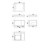 600mm Black Wall Hung Countertop Vanity Unit with Rectangular Basin and Shelves - Porto