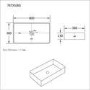 1200mm Wood Effect Wall Hung Double Countertop Vanity Unit with Rectangular Basin and Shelf - Porto