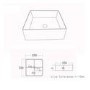 1200mm Wood Effect Wall Hung Double Countertop Vanity Unit with Black Rectangular Basins and Shelf - Porto