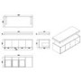 1200mm Wood Effect Wall Hung Double Countertop Vanity Unit with Black Rectangular Basins and Shelf - Porto