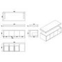 1200mm Wood Effect Wall Hung Double Countertop Vanity Unit with Unglazed Basins and Shelf - Porto