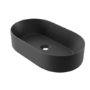 Grade A2 - 800mm Wood Effect Wall Hung Countertop Vanity Unit with Black