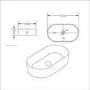 Grade A2 - 800mm Wood Effect Wall Hung Countertop Vanity Unit with Black