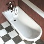 Burgandy Freestanding Single Ended Bath with Bronze Feet 1670 x 740mm - Park Royal