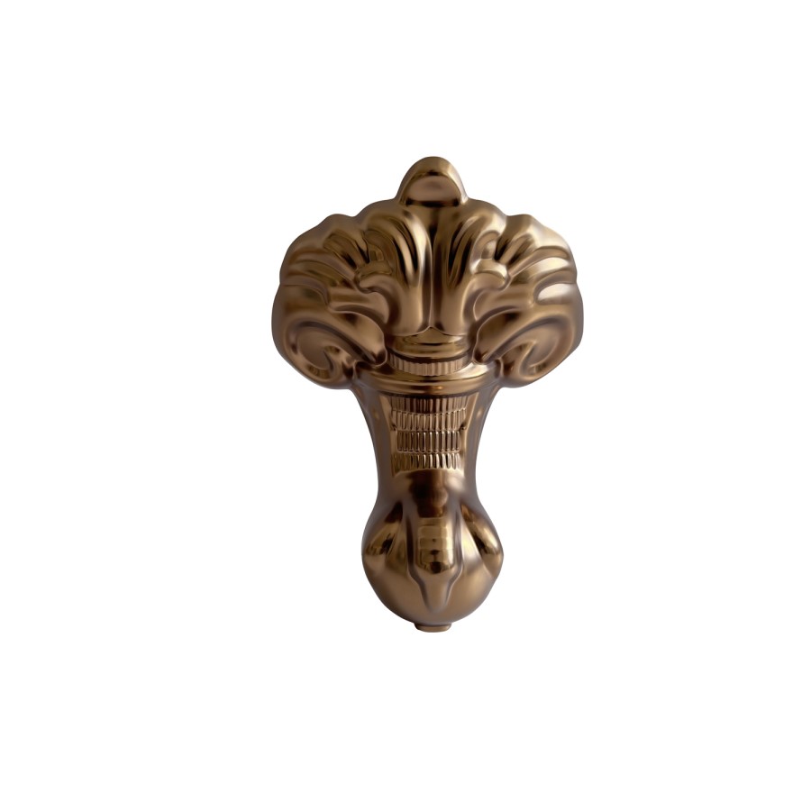 Burgandy Freestanding Single Ended Bath with Bronze Feet 1670 x 740mm - Park Royal