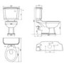 Close Coupled Traditional Toilet with Wooden Soft Close Seat & Black Fittings - Park Royal