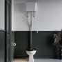 Traditional High Level Short Projection Toilet with Black Wooden Soft Close Seat - Park Royal