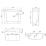 Close Coupled Traditional Low Level Short Projection Toilet with Wooden Soft Close Seat & Black Fittings - Park Royal