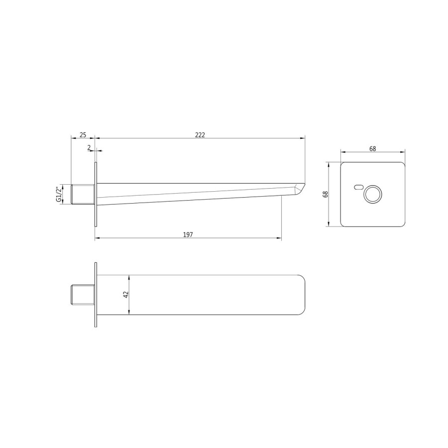Brushed Brass 3 Outlet Concealed Mixer Shower Set With Bath Filler Spout & Hand Shower with Slide Rail Kit - Priya