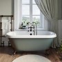 Freestanding Light Green Double Ended Roll Top Bath with Bronze Feet 1515 x 740mm - Park Royal