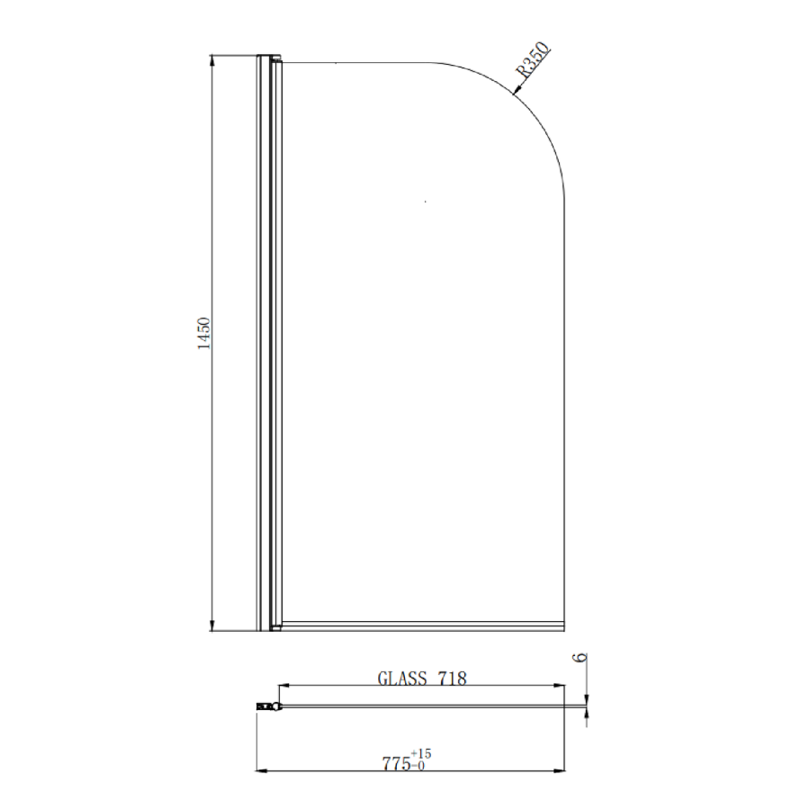 Black Freestanding Single Ended Bath with Bronze Feet 1670 x 740mm - Park Royal