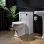 Back to Wall Traditional Toilet with Wooden Soft Close Seat and Chrome Hinges - Park Royal