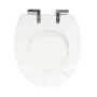 Back to Wall Traditional Toilet with Wooden Soft Close Seat and Chrome Hinges - Park Royal