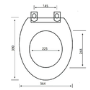 Back to Wall Traditional Toilet with Wooden Soft Close Seat and Chrome Hinges - Park Royal