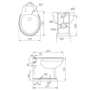 Back to Wall Traditional Toilet with Wooden Soft Close Seat & Black Hinges - Park Royal