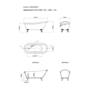 Dark Green Freestanding Single Ended Roll Top Slipper Bath with Brass Feet 1615 x 690mm - Park Royal