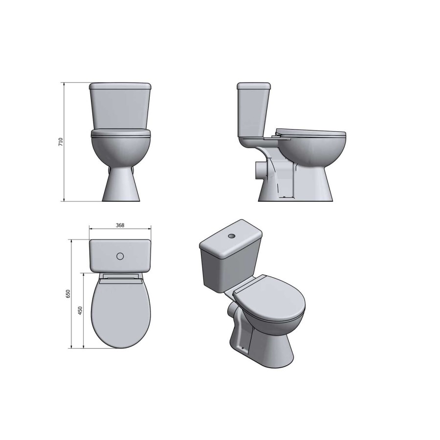 Essence 400mm Basin Unit & Toilet Bathroom Suite