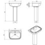 Essence Close Coupled Toilet and Full Pedestal Basin Suite